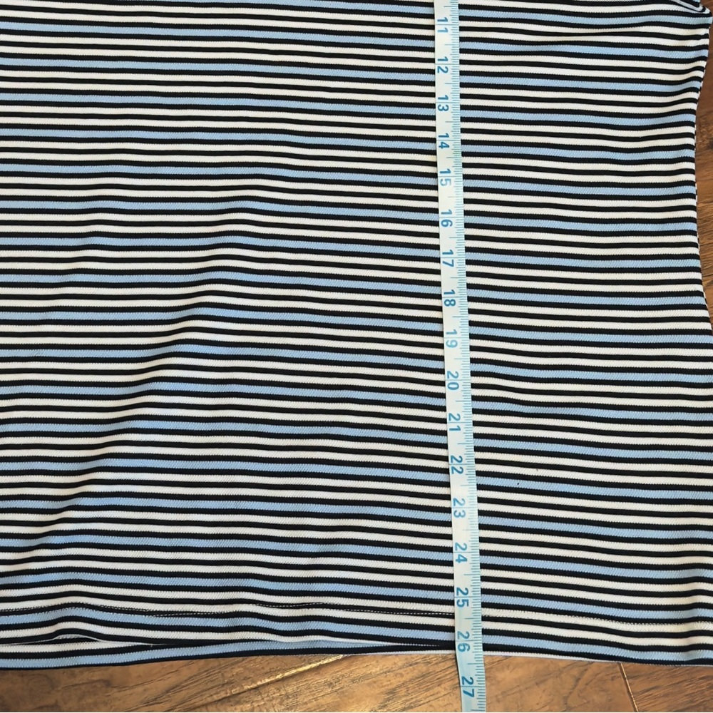 Nike Navy and White Striped Polo Shirt Dry Fit - Picture 4 of 7